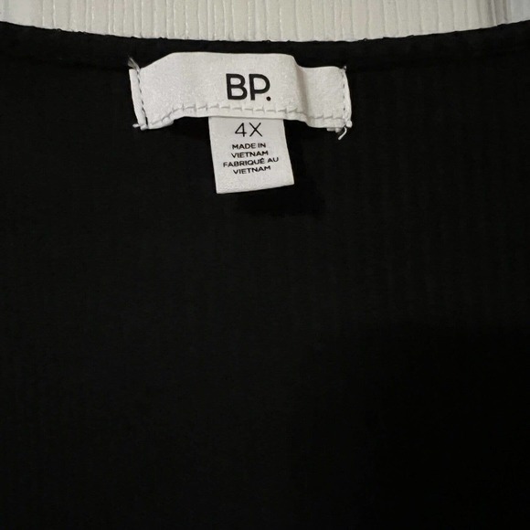 BP Nordstrom NWT Ribbed Long Slv Shrug Cropped Jacket Bolero Black Sz 4X Stretch - Picture 4 of 6